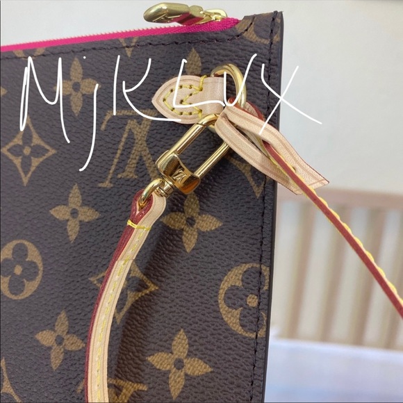 Brand New ✨RETIRED✨LOUIS VUITTON 💖Neverfull MM/GM Monogram/Pivoine Pochette💖 - Picture 4 of 11